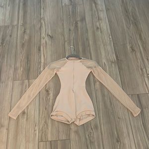 Jude unitard with mesh sleeves and mesh back